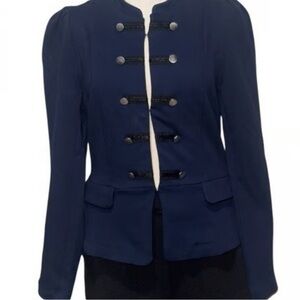 Express Navy Women's Blazer with Button Detail
